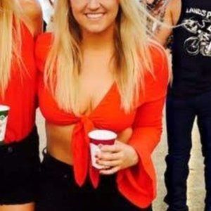 Bell Long Sleeved  Crop Top